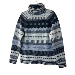 Scott James Patterned Turtleneck Sweater Sz M